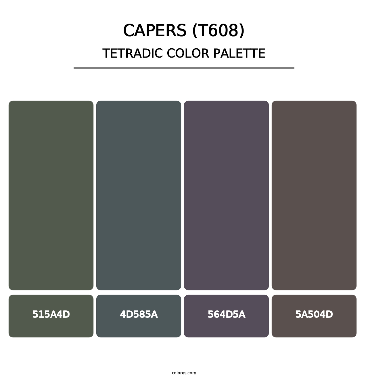 Capers (T608) - Tetradic Color Palette