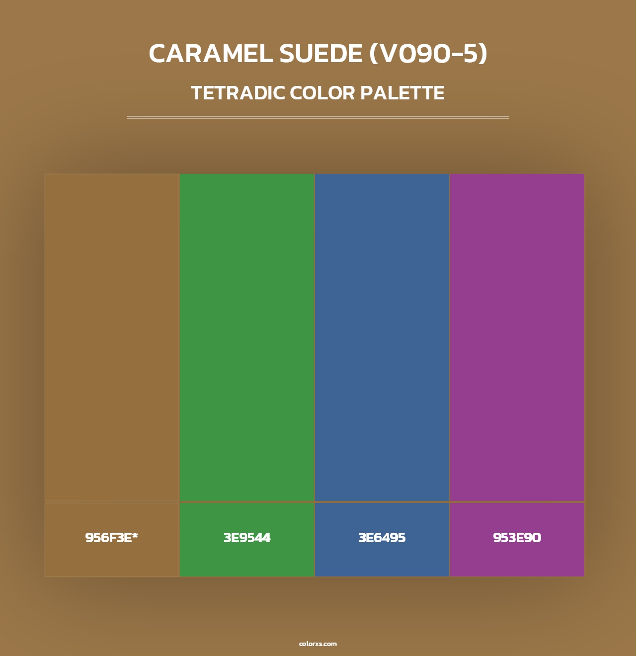 Caramel Suede (V090-5) - Tetradic Color Palette