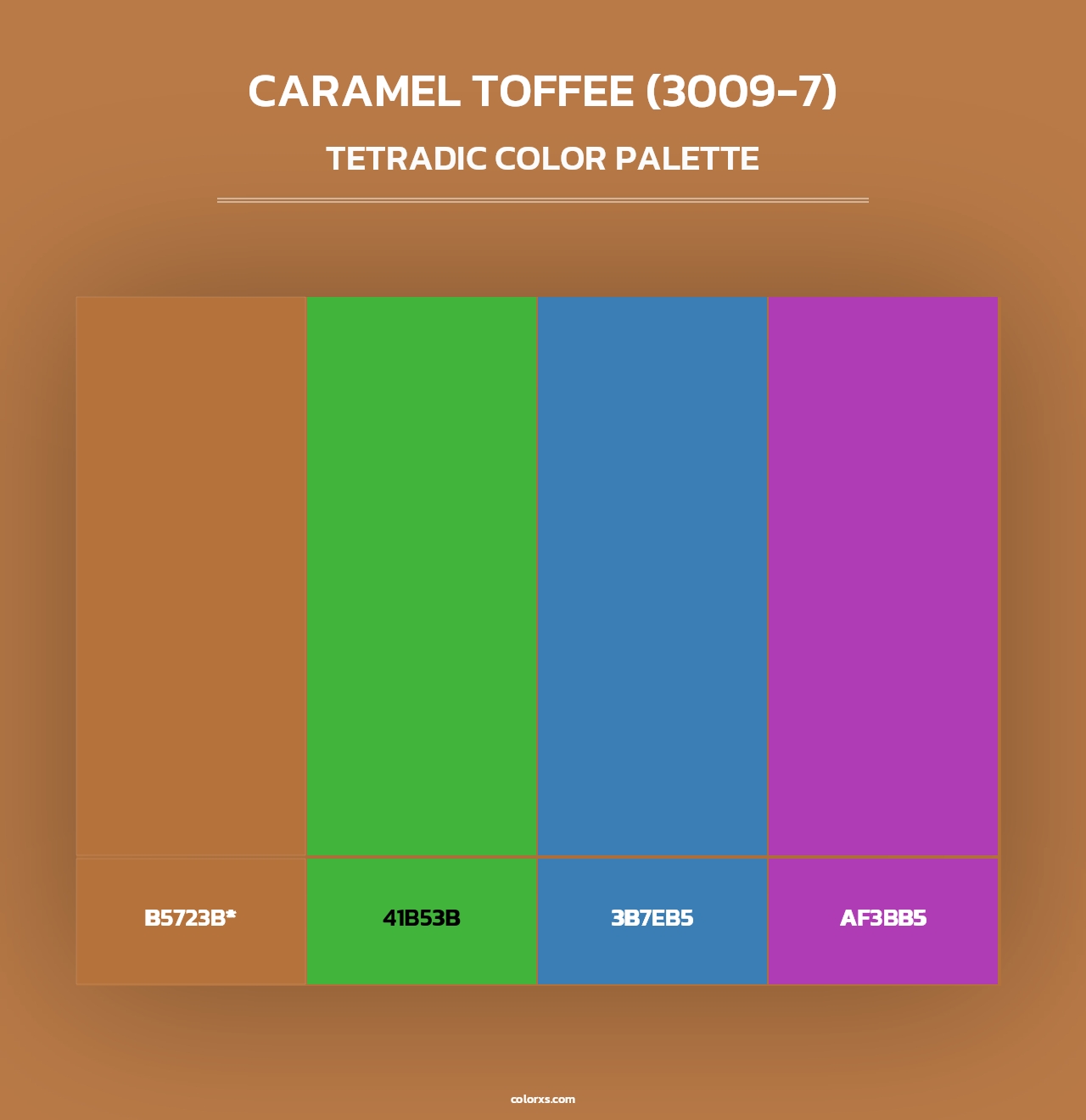 Caramel Toffee (3009-7) - Tetradic Color Palette