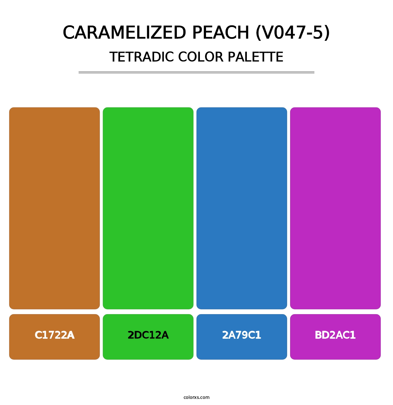 Caramelized Peach (V047-5) - Tetradic Color Palette