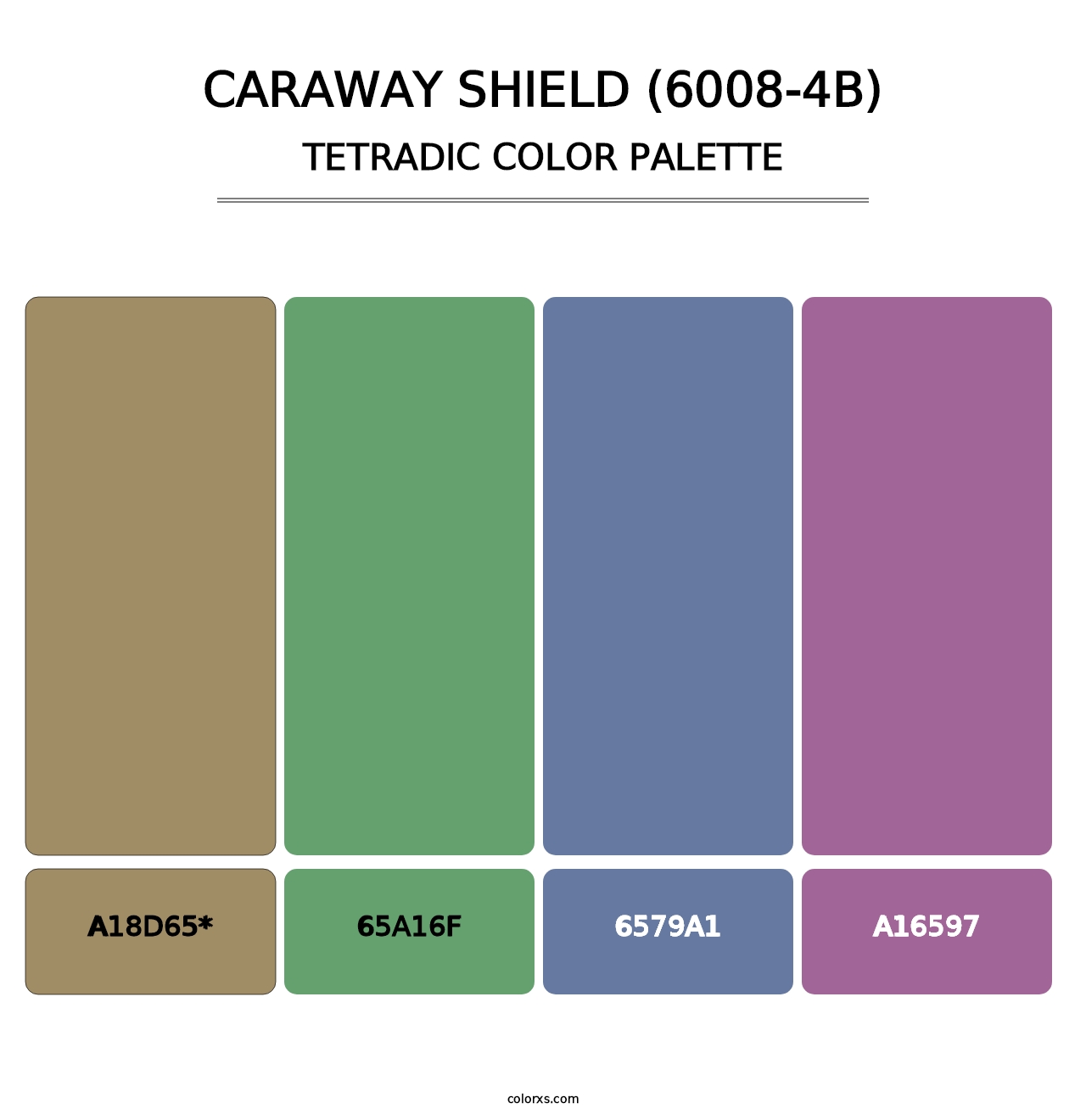 Caraway Shield (6008-4B) - Tetradic Color Palette