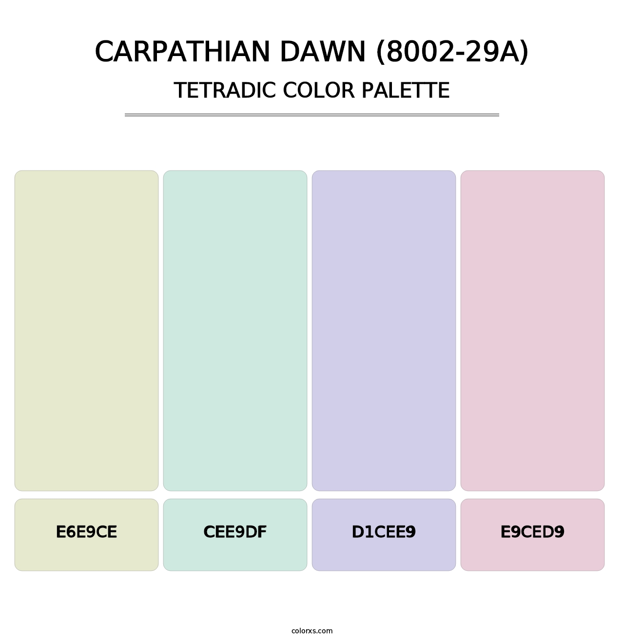 Carpathian Dawn (8002-29A) - Tetradic Color Palette