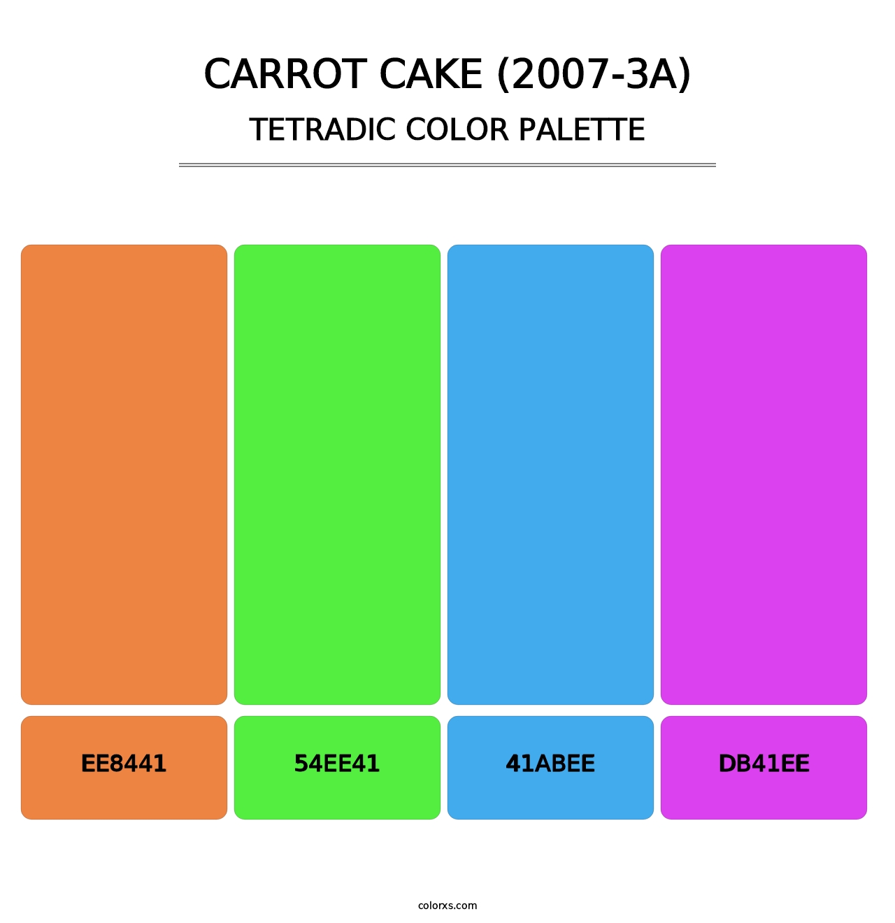 Carrot Cake (2007-3A) - Tetradic Color Palette