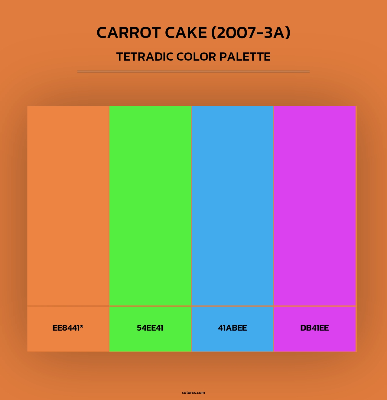 Carrot Cake (2007-3A) - Tetradic Color Palette