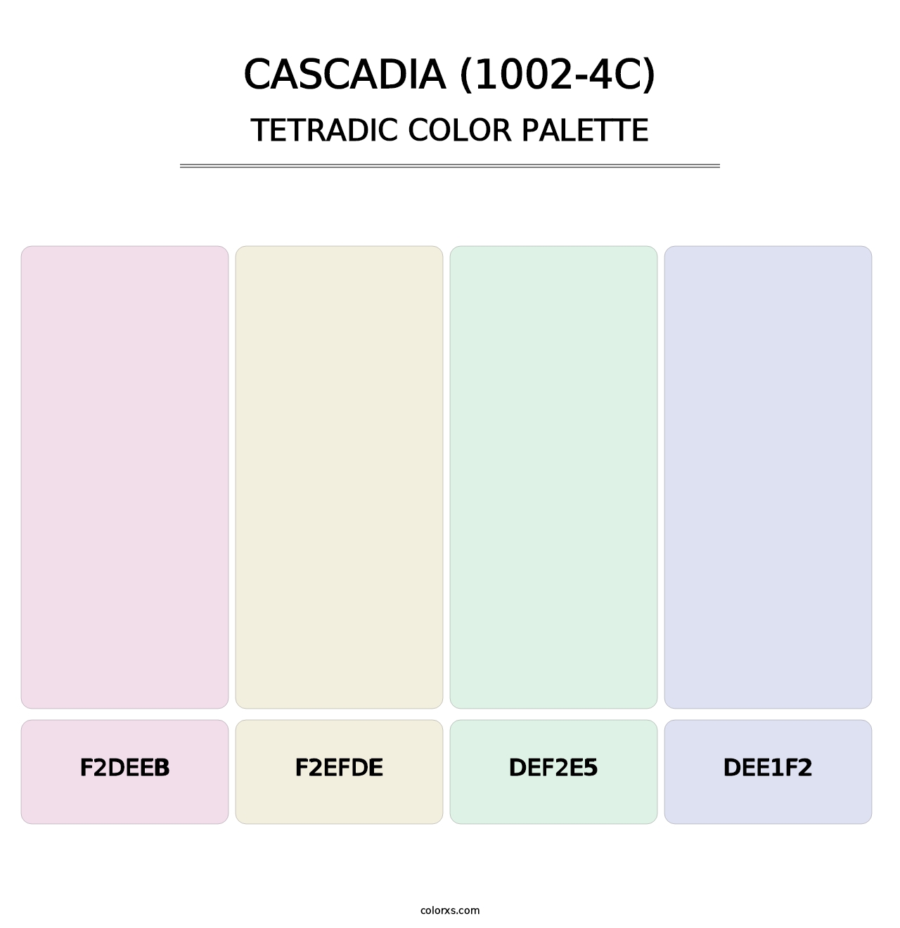 Cascadia (1002-4C) - Tetradic Color Palette
