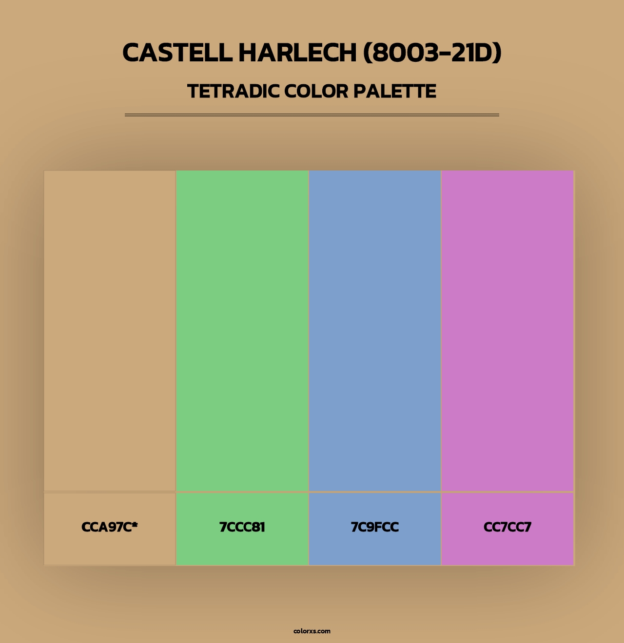 Castell Harlech (8003-21D) - Tetradic Color Palette
