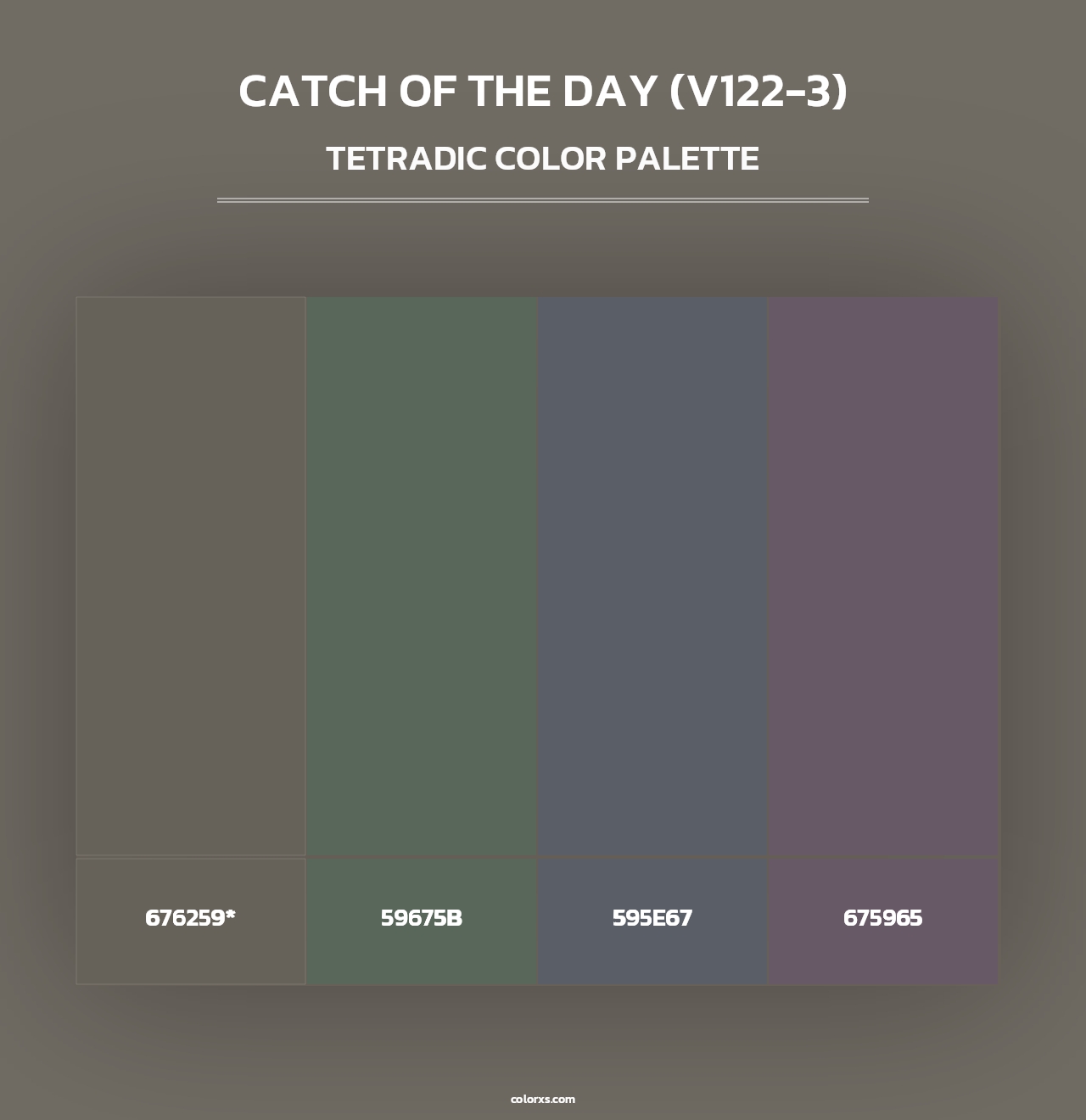 Catch of the Day (V122-3) - Tetradic Color Palette