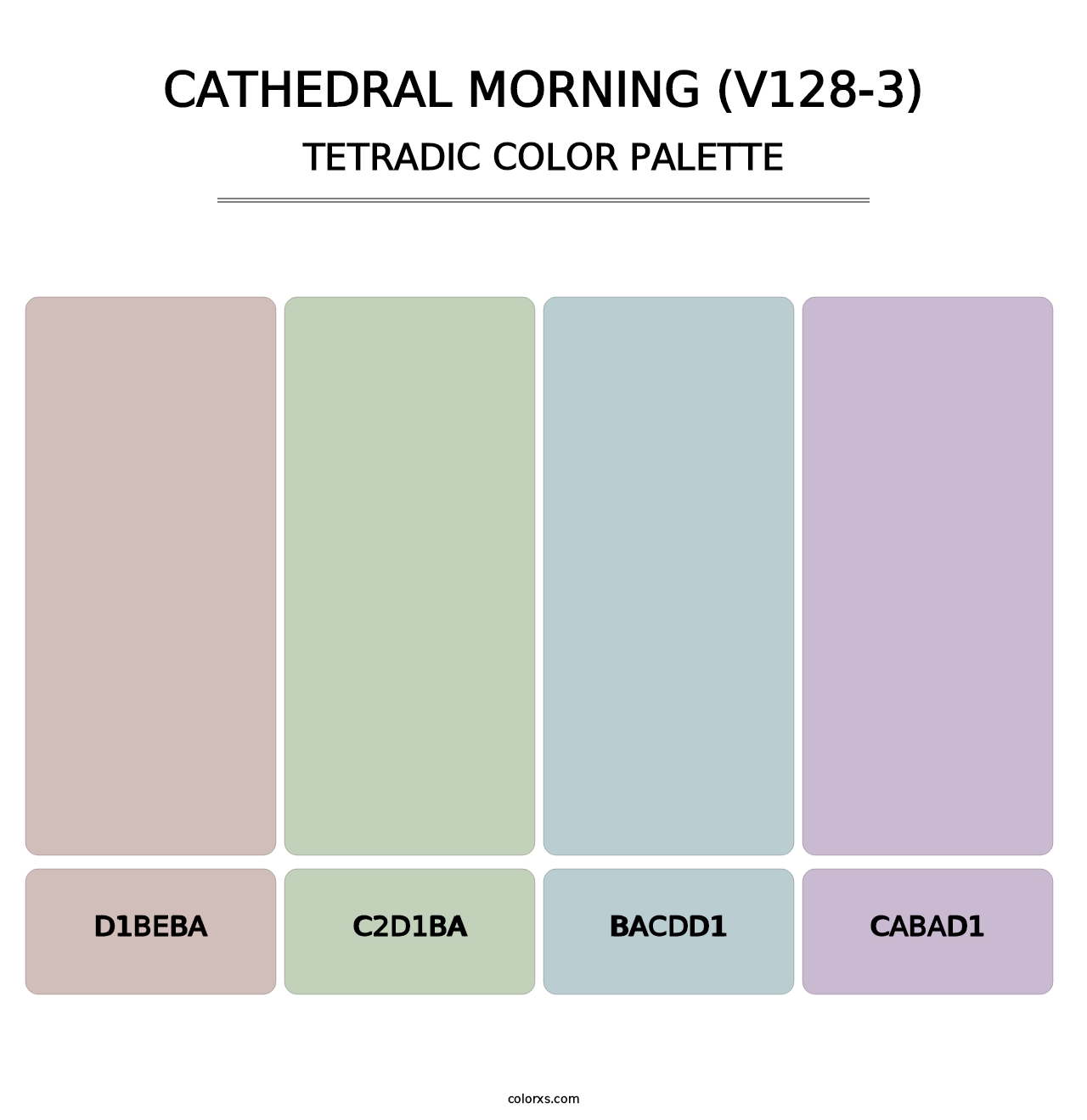 Cathedral Morning (V128-3) - Tetradic Color Palette