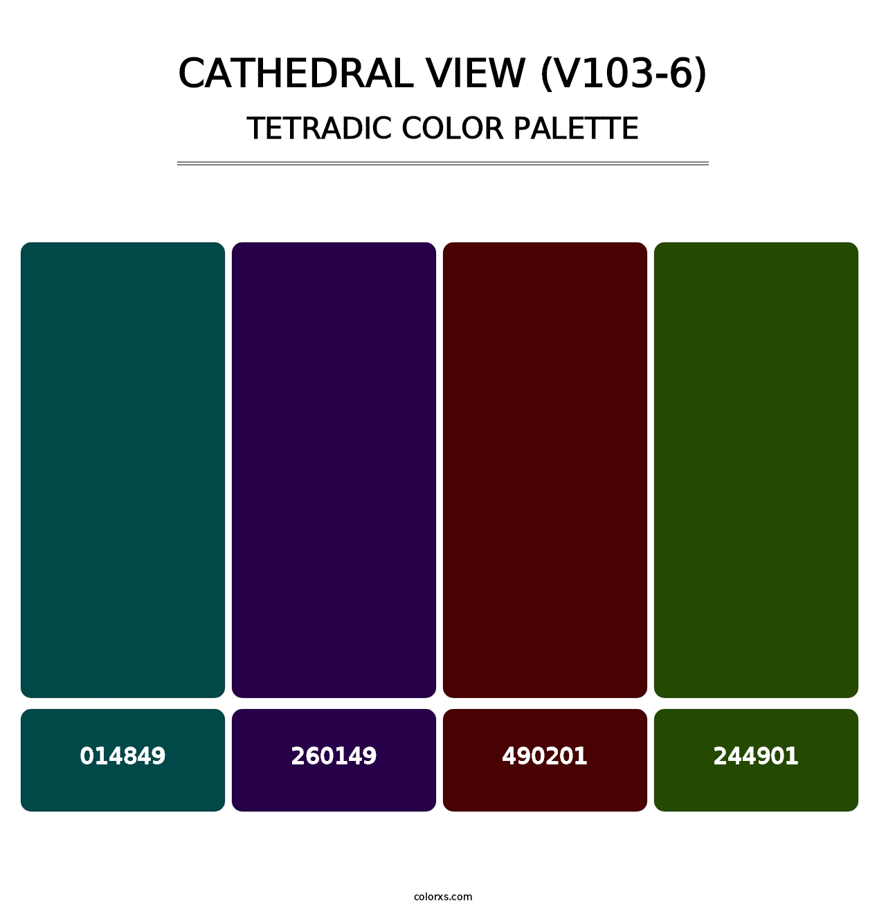Cathedral View (V103-6) - Tetradic Color Palette