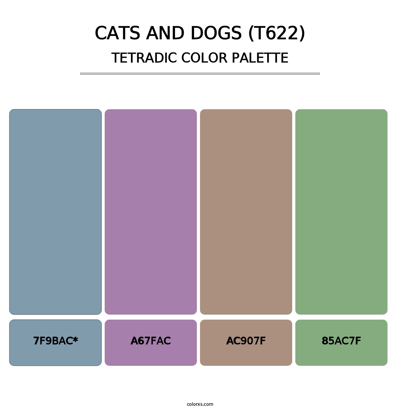 Cats and Dogs (T622) - Tetradic Color Palette