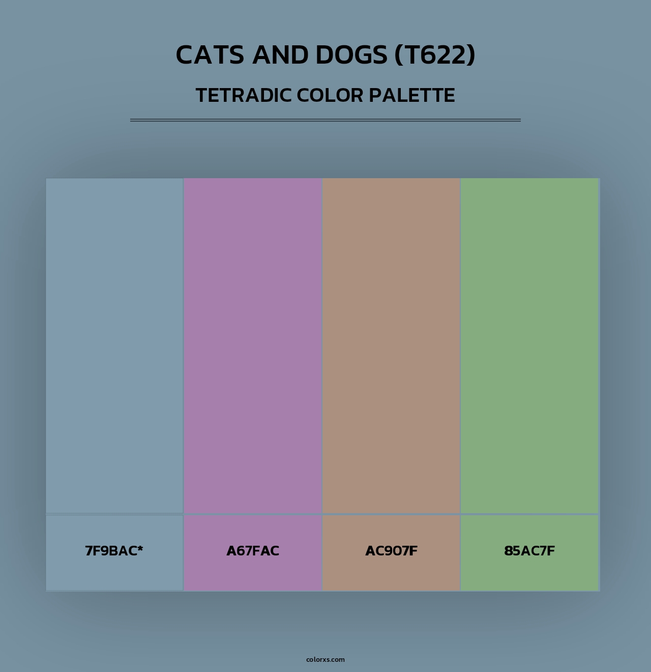 Cats and Dogs (T622) - Tetradic Color Palette