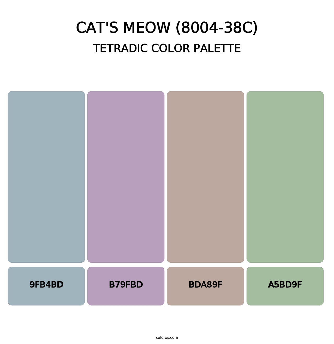 Cat's Meow (8004-38C) - Tetradic Color Palette