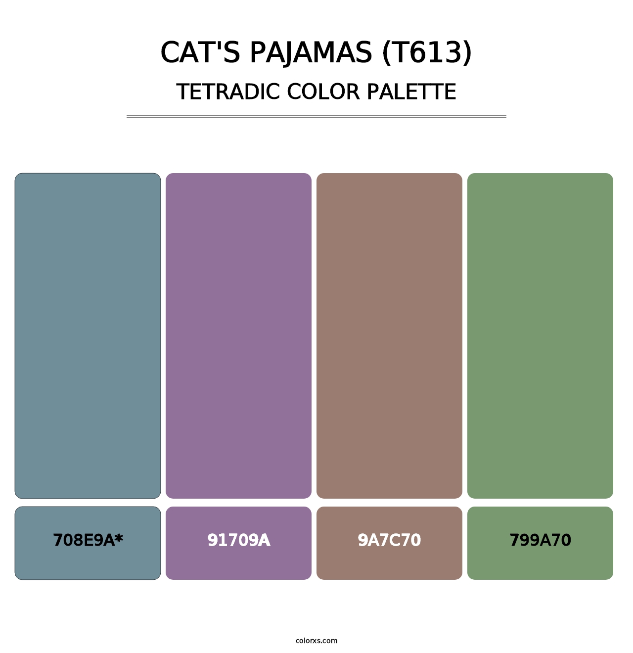 Cat's Pajamas (T613) - Tetradic Color Palette