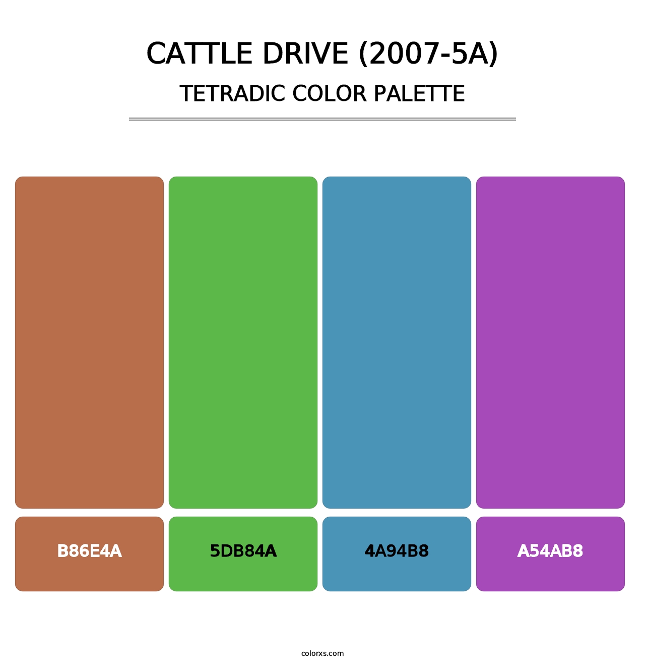 Cattle Drive (2007-5A) - Tetradic Color Palette