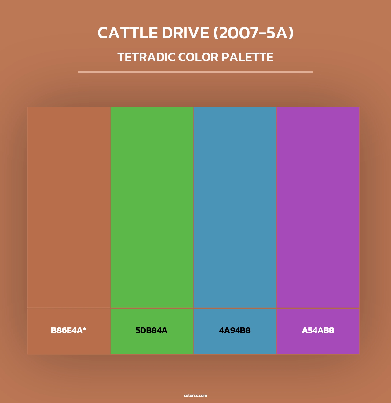 Cattle Drive (2007-5A) - Tetradic Color Palette