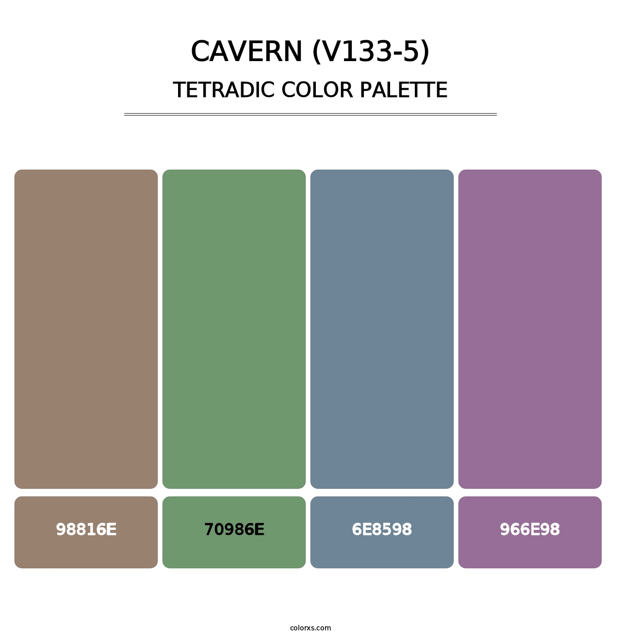Cavern (V133-5) - Tetradic Color Palette