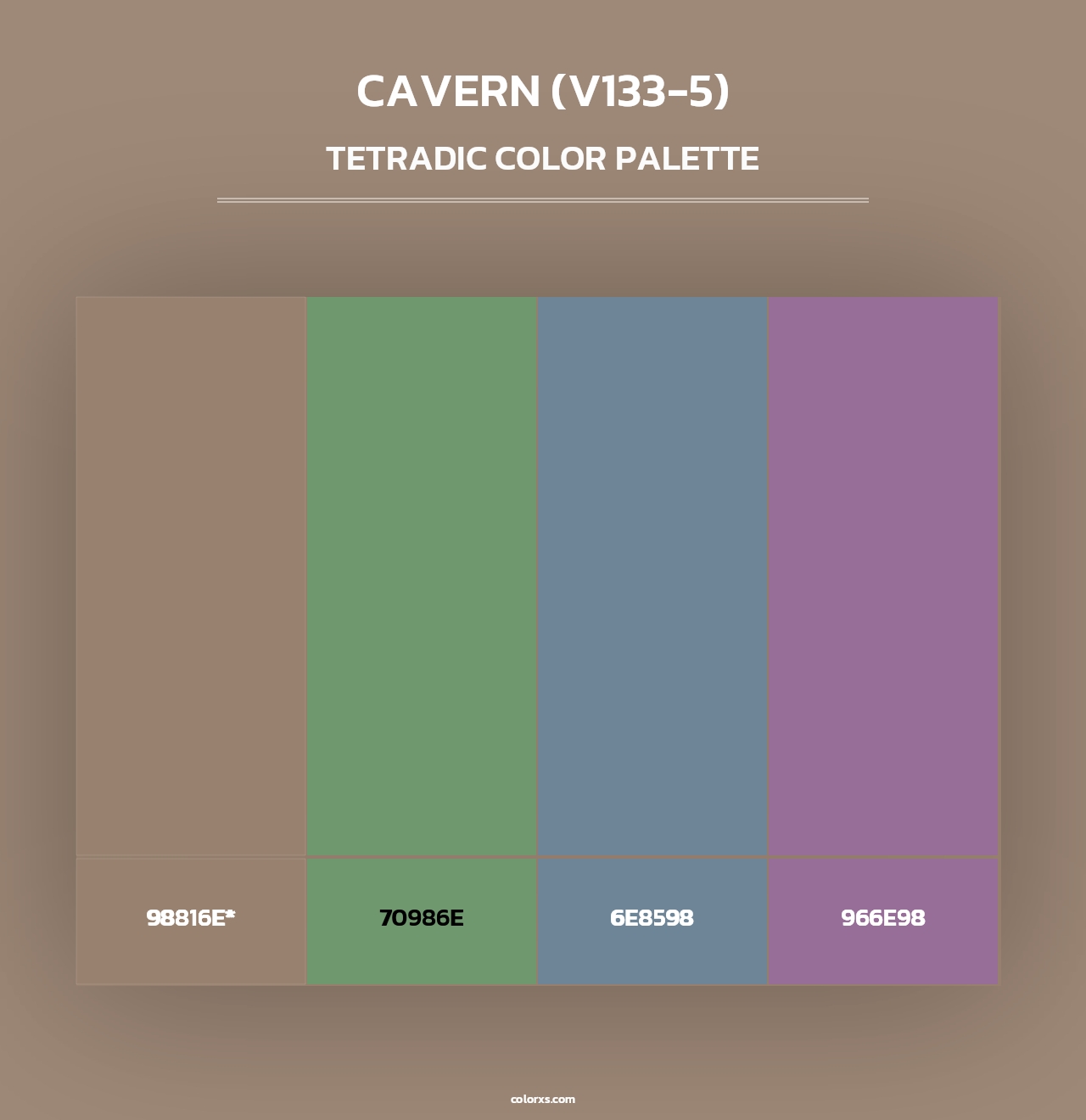Cavern (V133-5) - Tetradic Color Palette