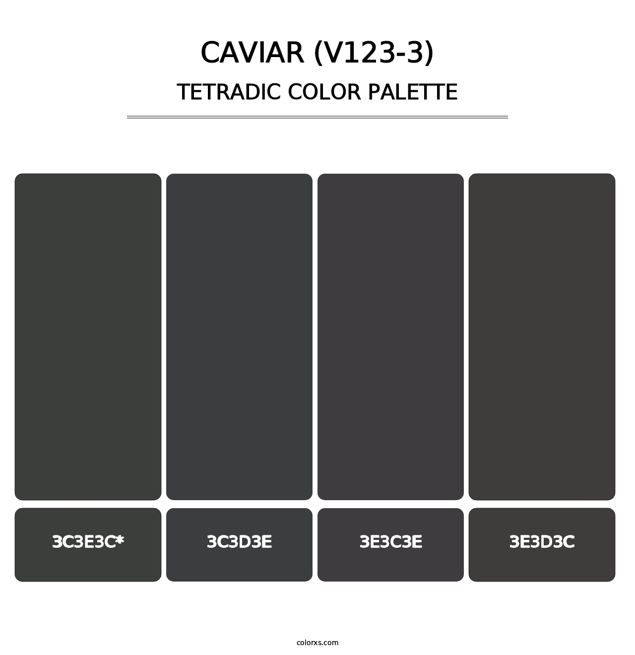 Caviar (V123-3) - Tetradic Color Palette