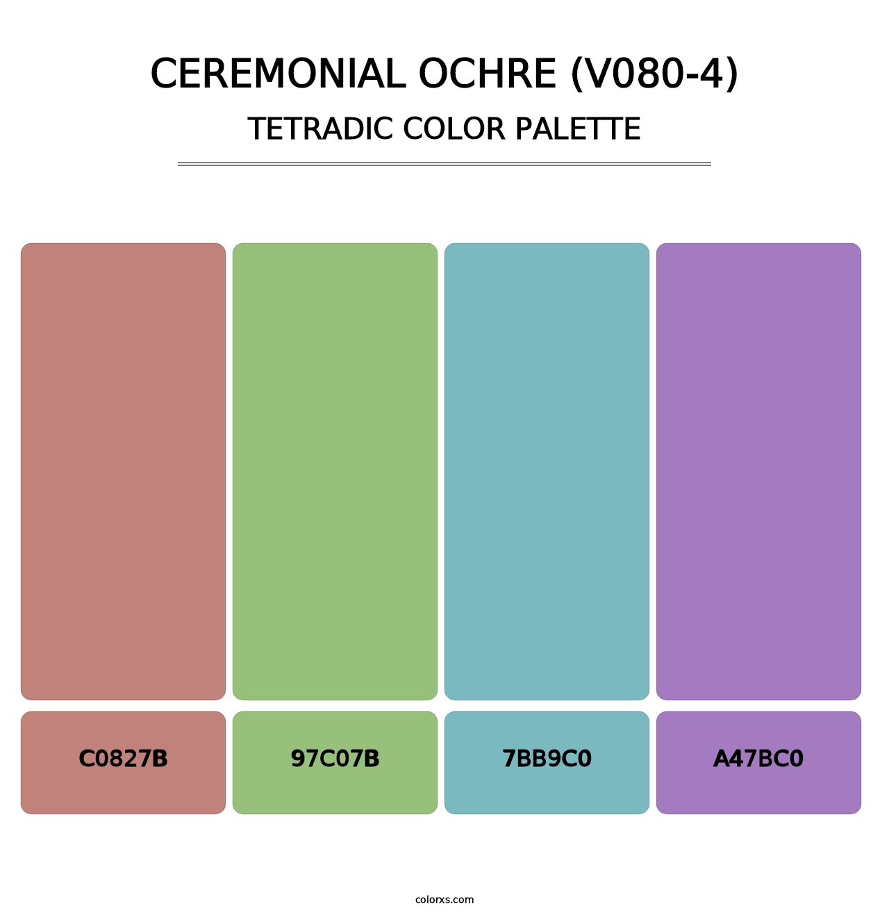 Ceremonial Ochre (V080-4) - Tetradic Color Palette