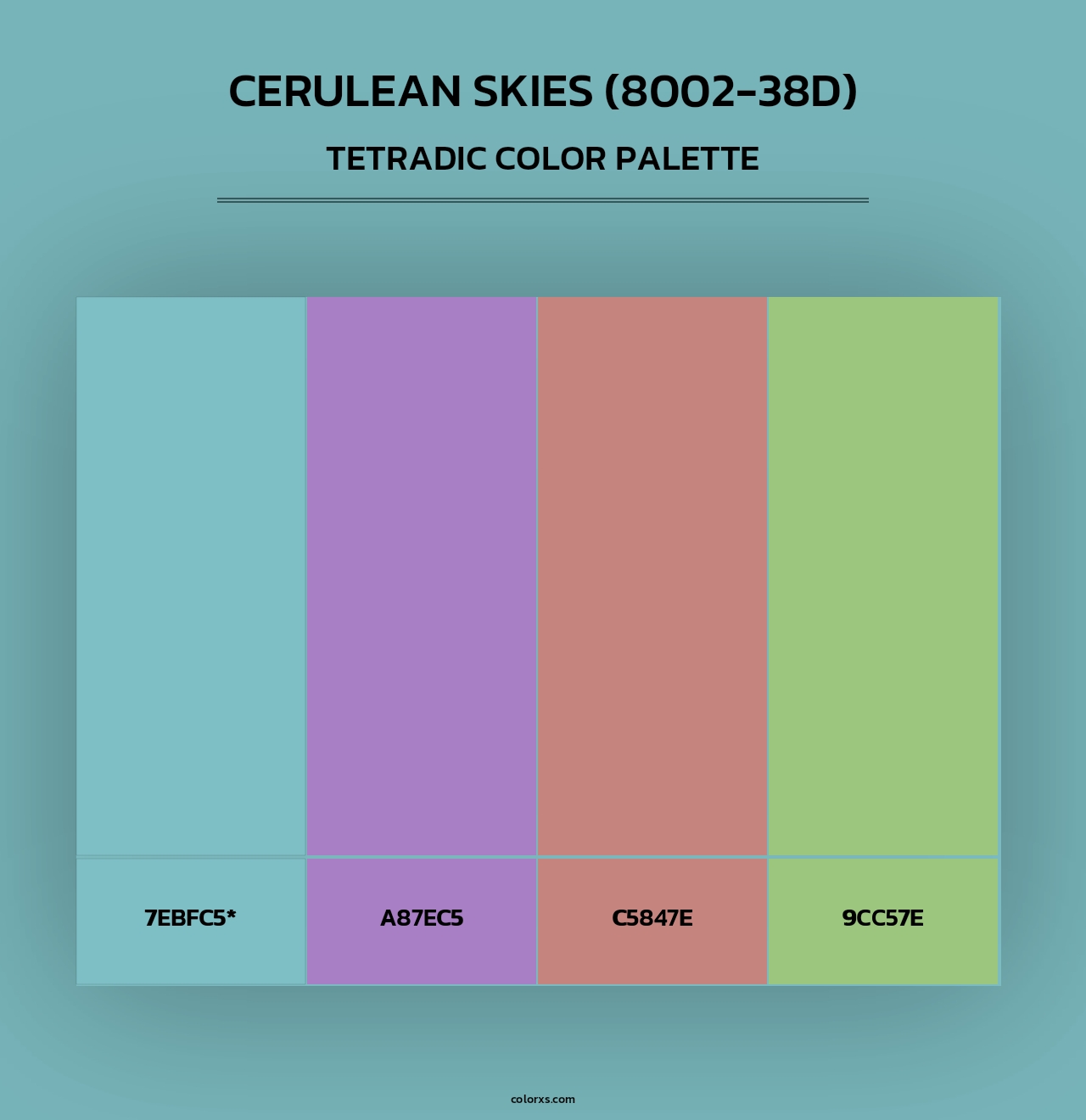 Cerulean Skies (8002-38D) - Tetradic Color Palette