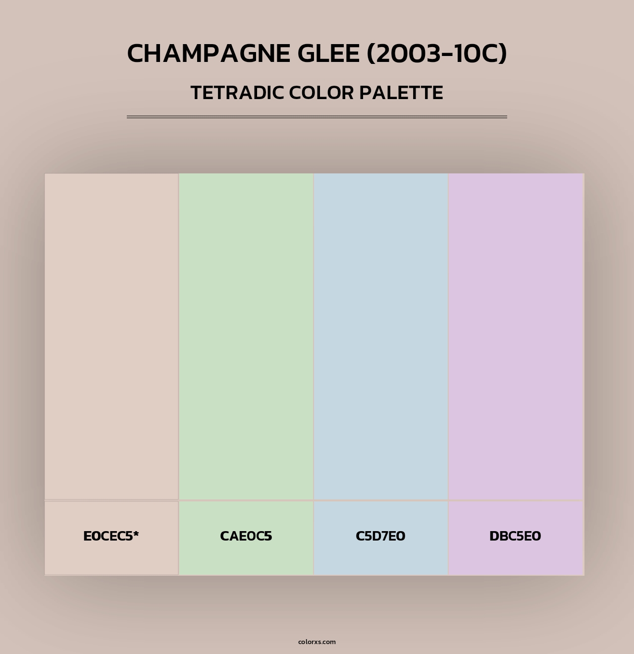 Champagne Glee (2003-10C) - Tetradic Color Palette