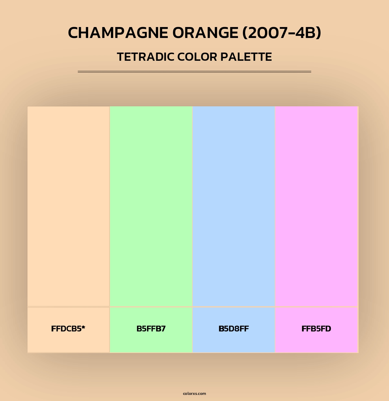 Champagne Orange (2007-4B) - Tetradic Color Palette