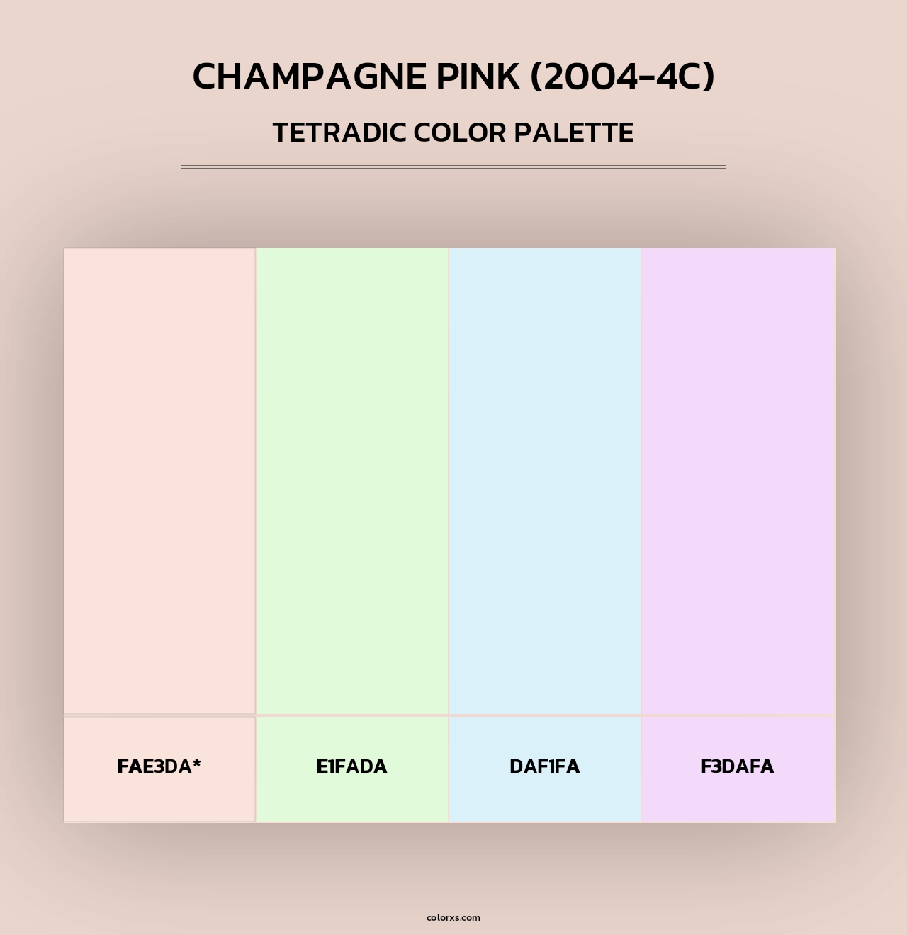 Champagne Pink (2004-4C) - Tetradic Color Palette