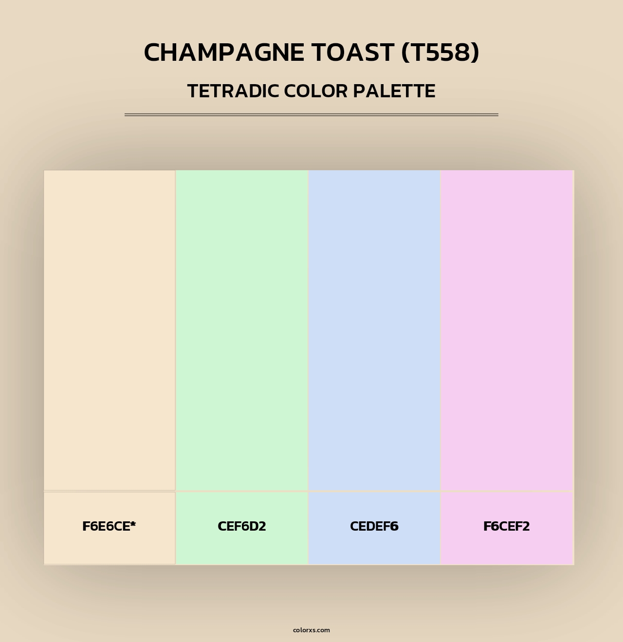 Champagne Toast (T558) - Tetradic Color Palette