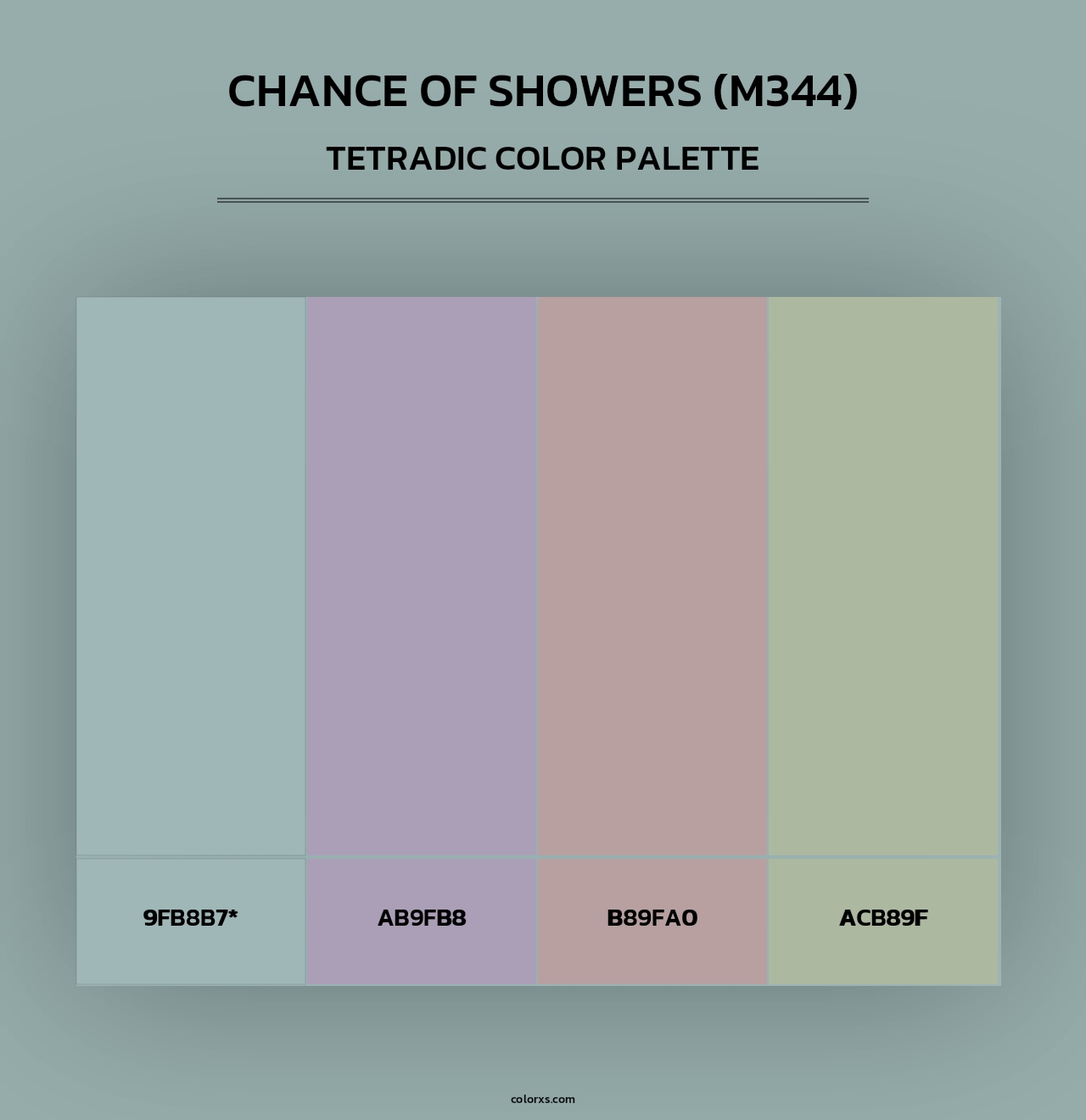 Chance of Showers (M344) - Tetradic Color Palette