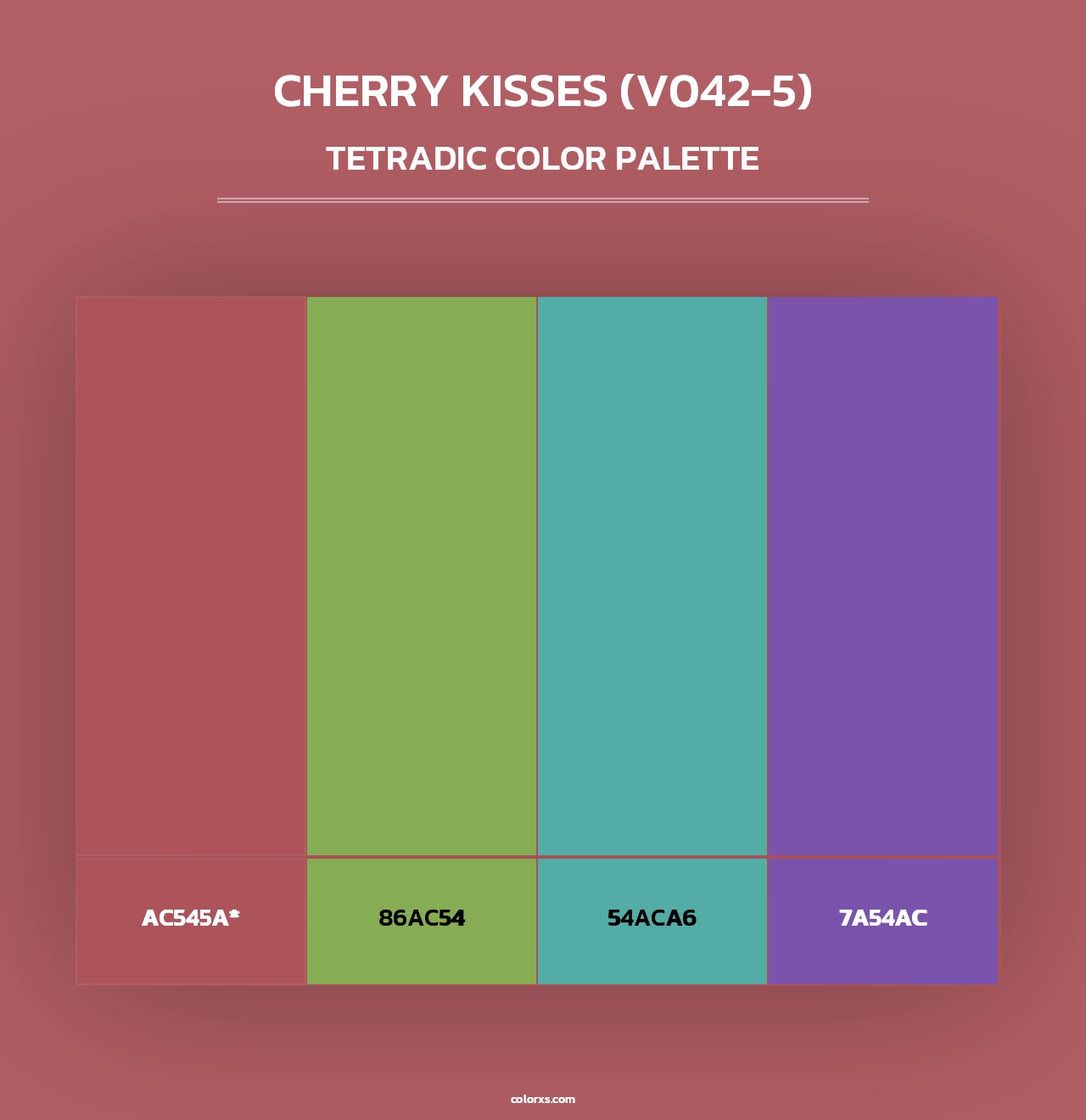 Cherry Kisses (V042-5) - Tetradic Color Palette