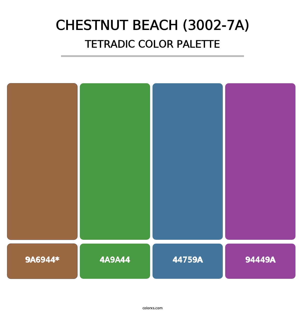 Chestnut Beach (3002-7A) - Tetradic Color Palette