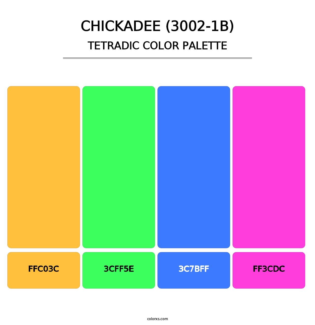 Chickadee (3002-1B) - Tetradic Color Palette