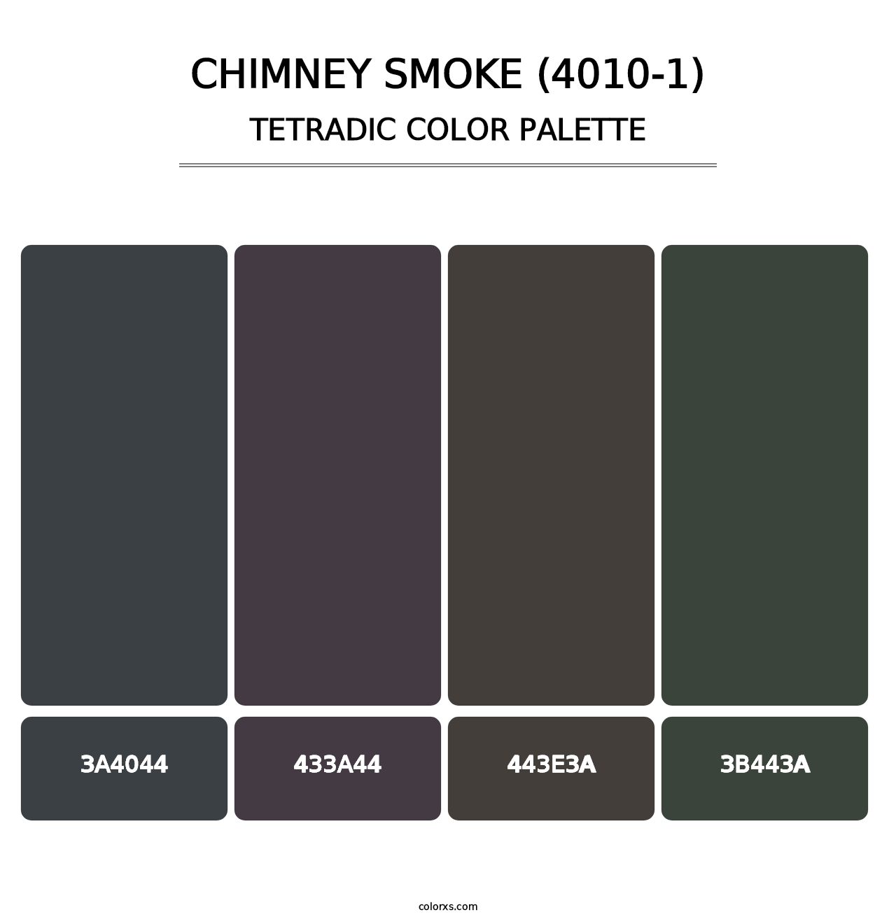 Chimney Smoke (4010-1) - Tetradic Color Palette