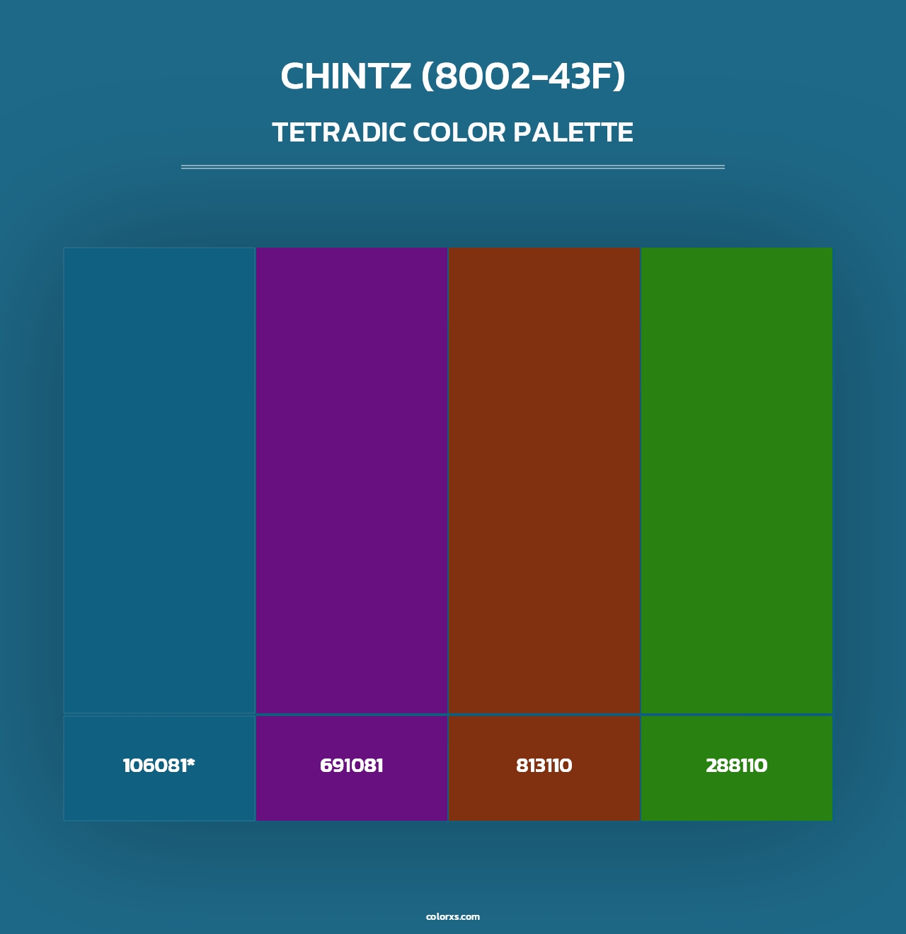 Chintz (8002-43F) - Tetradic Color Palette