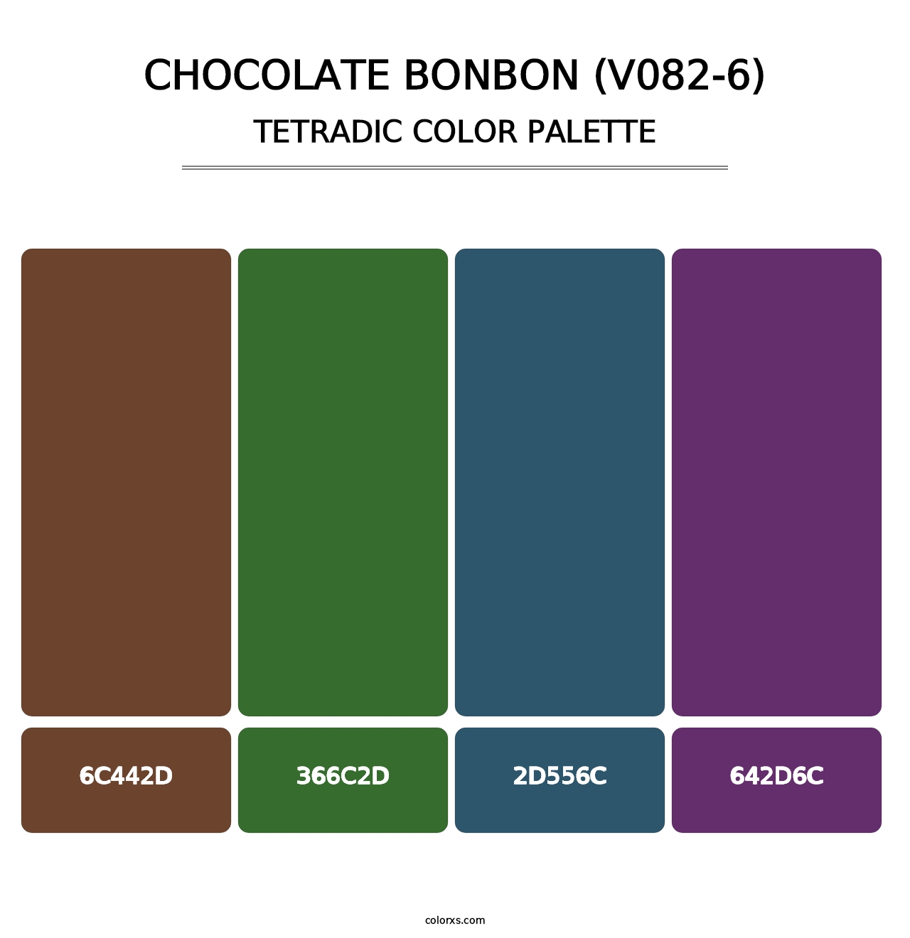 Chocolate Bonbon (V082-6) - Tetradic Color Palette