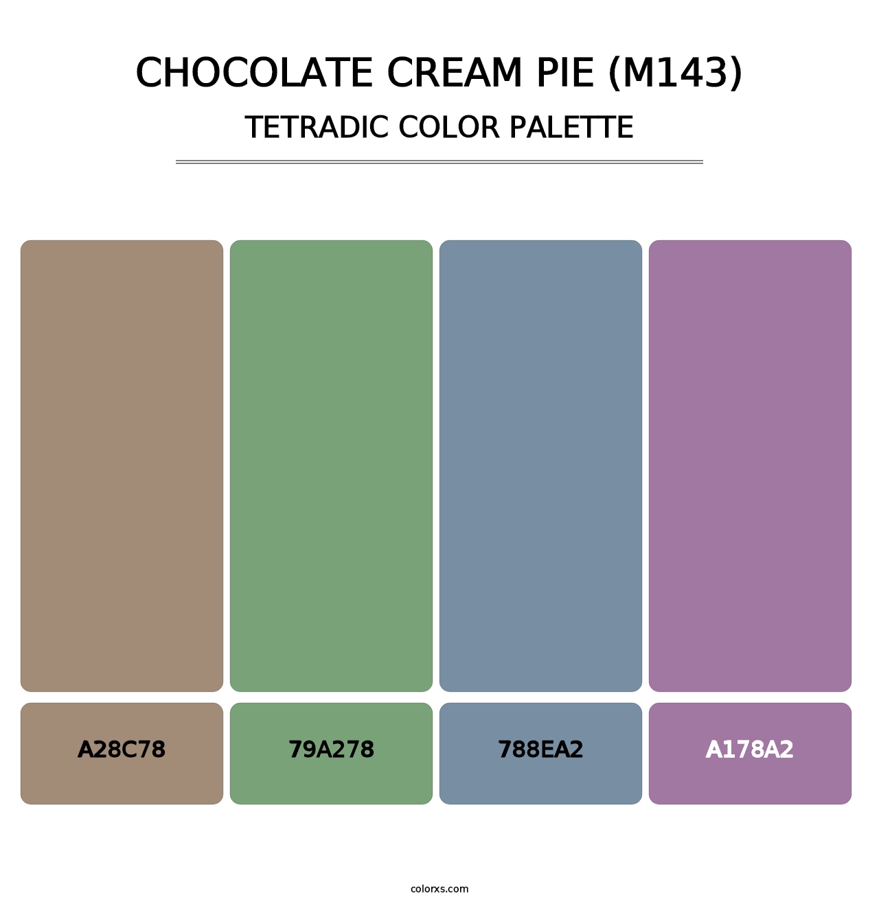 Chocolate Cream Pie (M143) - Tetradic Color Palette