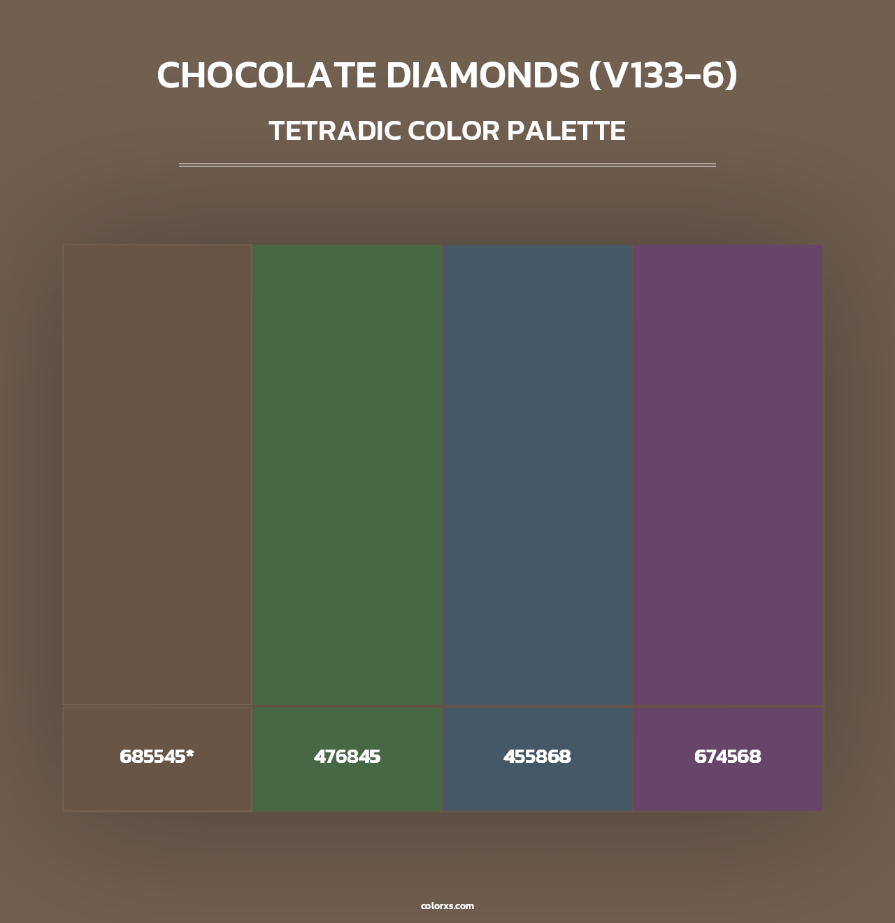 Chocolate Diamonds (V133-6) - Tetradic Color Palette