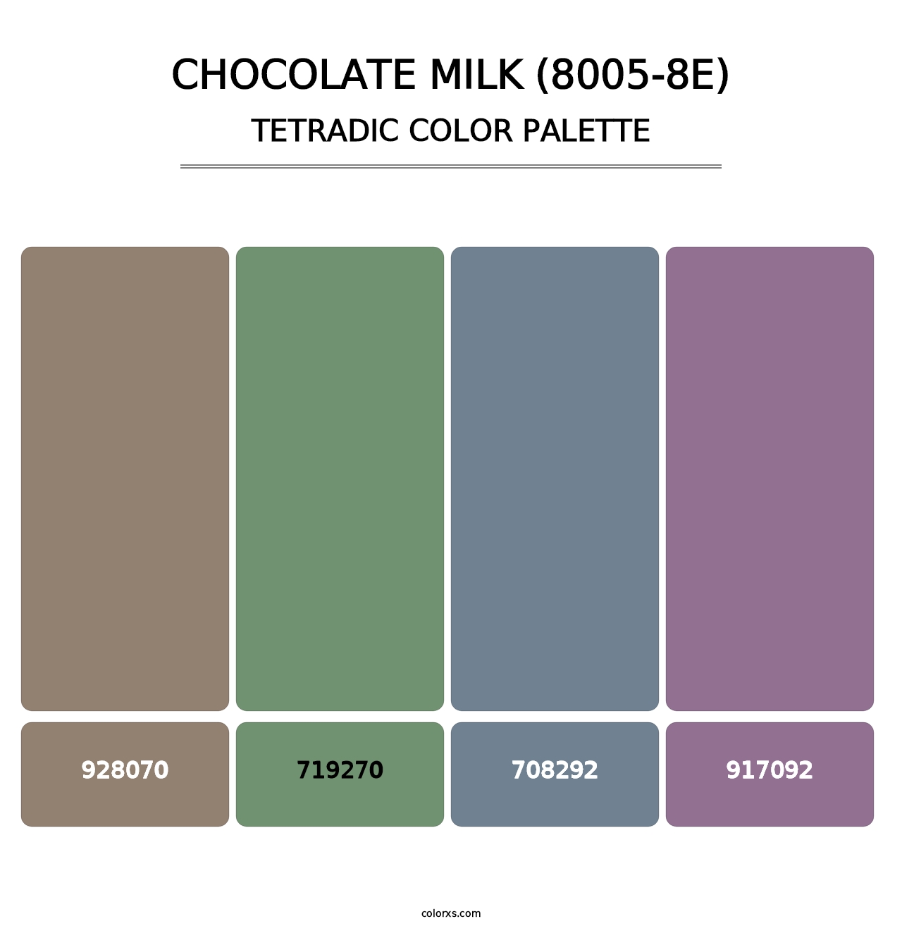 Chocolate Milk (8005-8E) - Tetradic Color Palette