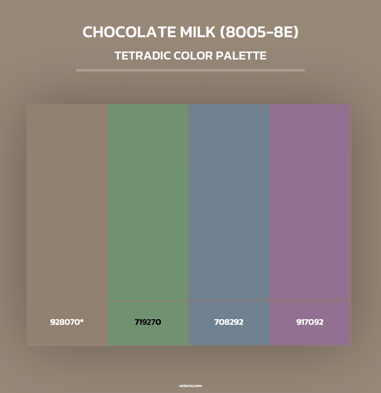 Chocolate Milk (8005-8E) - Tetradic Color Palette