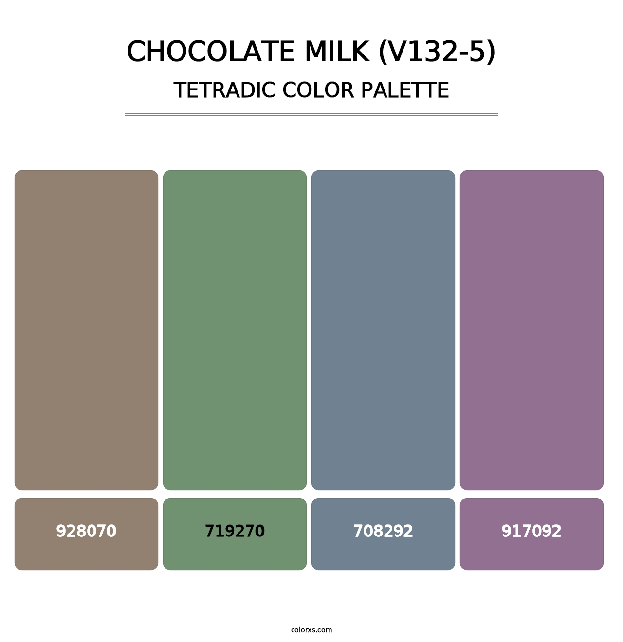 Chocolate Milk (V132-5) - Tetradic Color Palette