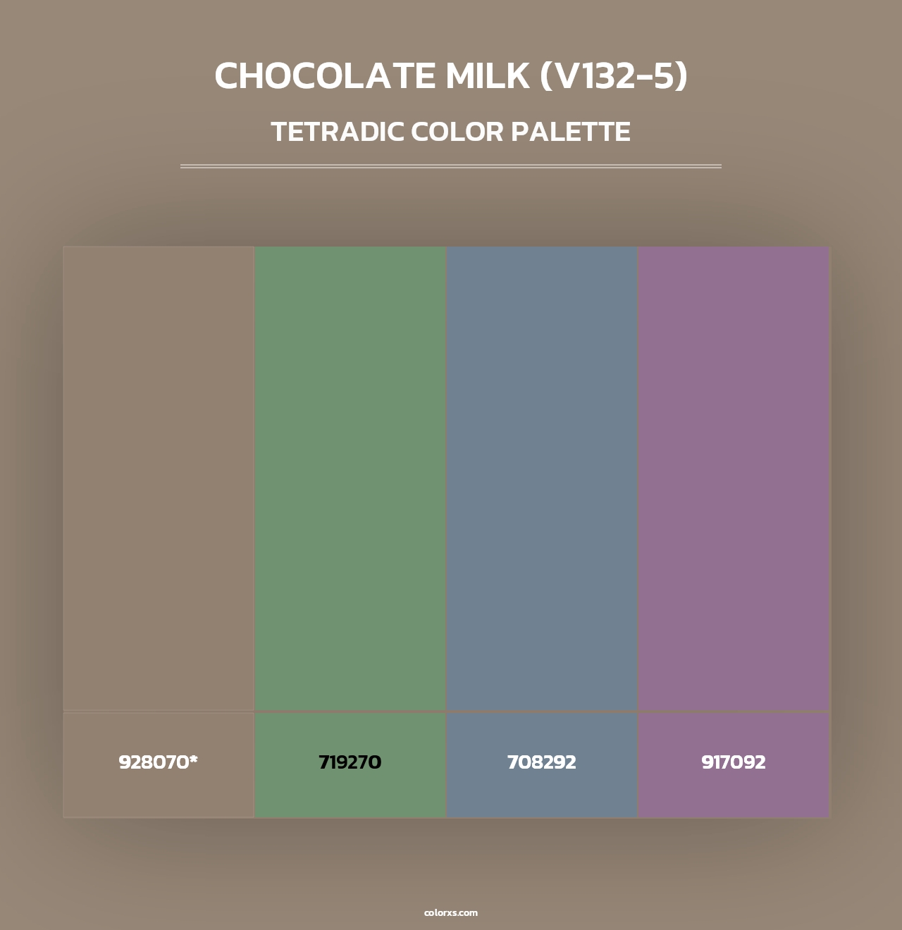 Chocolate Milk (V132-5) - Tetradic Color Palette