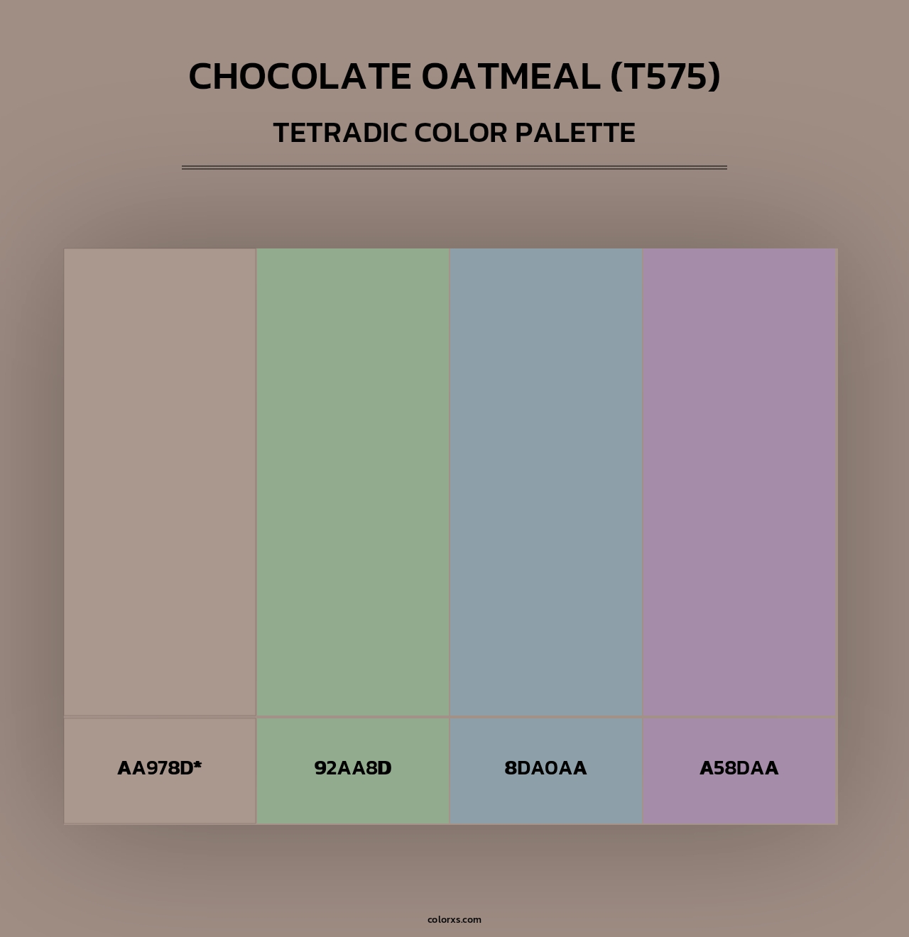 Chocolate Oatmeal (T575) - Tetradic Color Palette