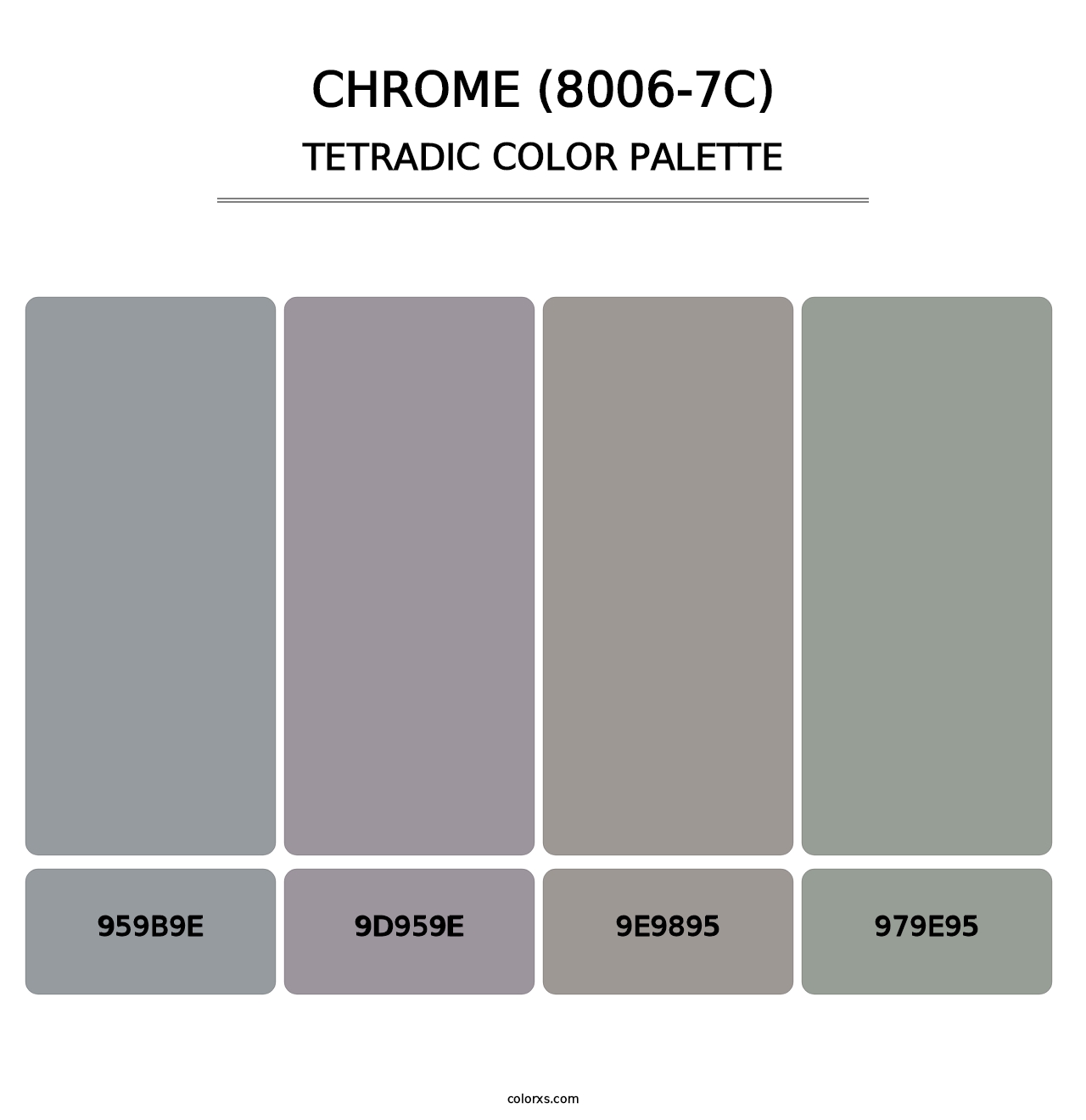 Chrome (8006-7C) - Tetradic Color Palette