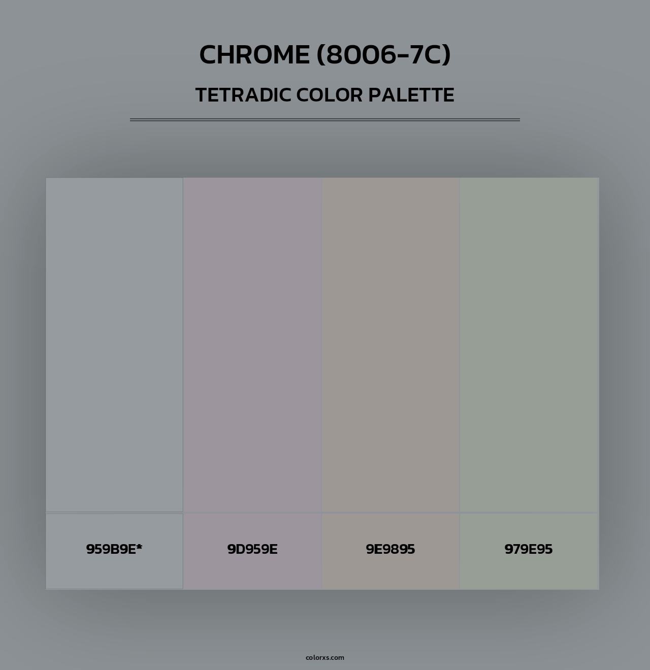 Chrome (8006-7C) - Tetradic Color Palette