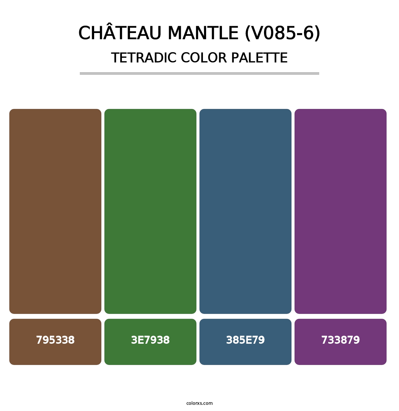 Château Mantle (V085-6) - Tetradic Color Palette