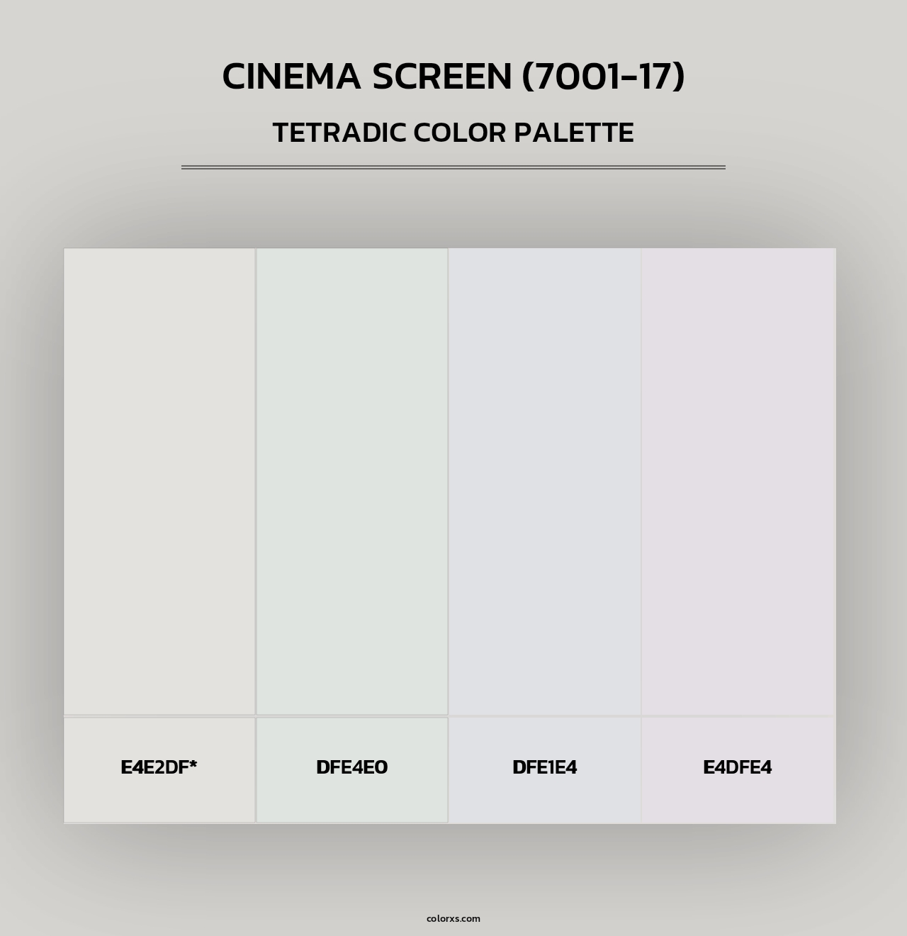 Cinema Screen (7001-17) - Tetradic Color Palette