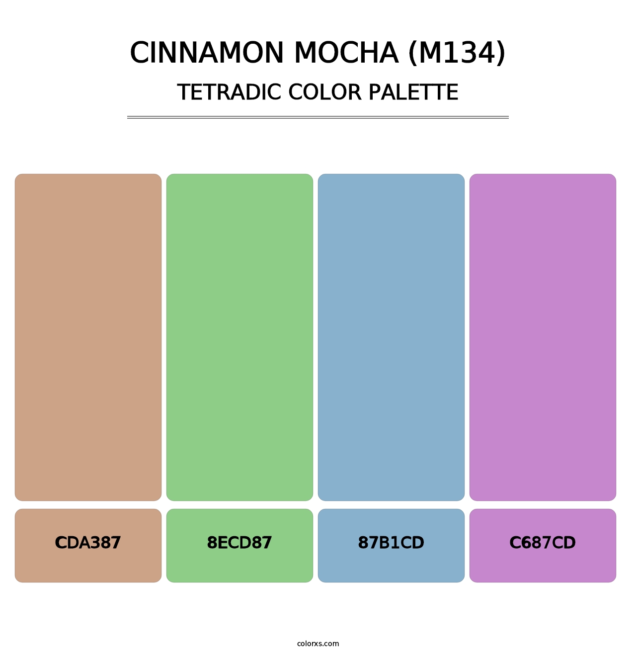 Cinnamon Mocha (M134) - Tetradic Color Palette