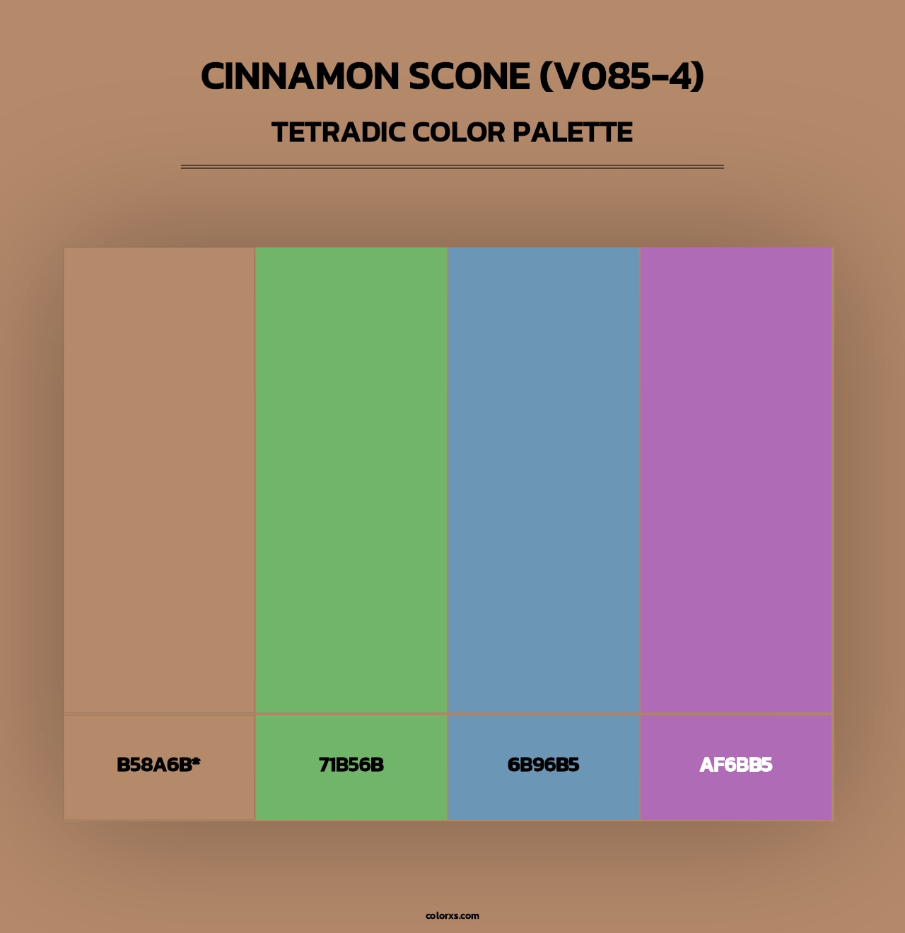 Cinnamon Scone (V085-4) - Tetradic Color Palette