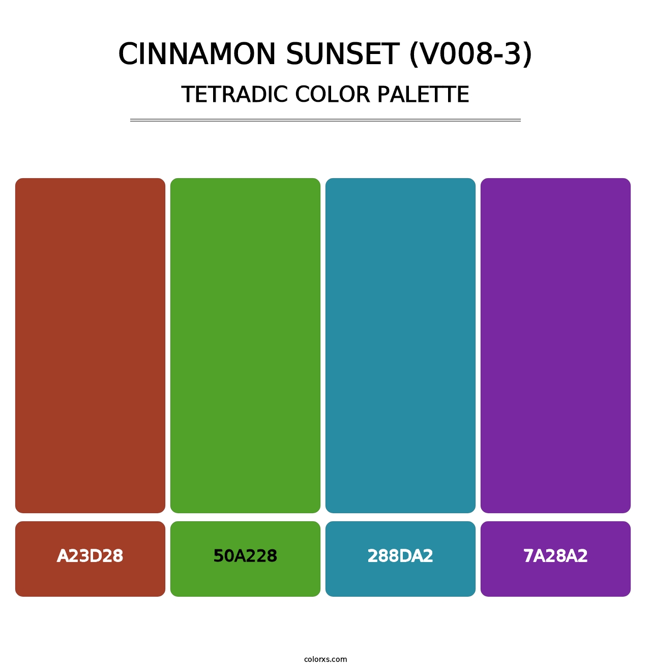 Cinnamon Sunset (V008-3) - Tetradic Color Palette