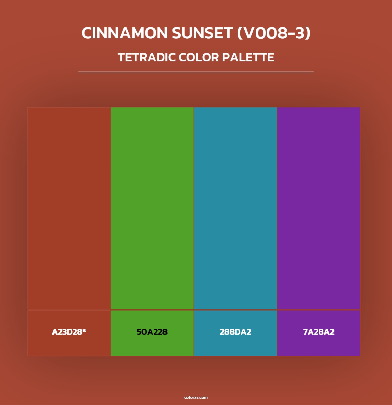 Cinnamon Sunset (V008-3) - Tetradic Color Palette